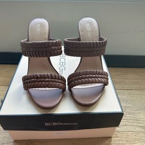 BCGCGeneration Brown High Heel Mule worn once. Slight abrasion back heel.